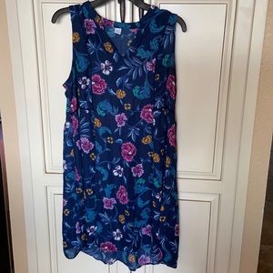 Floral Bohemian Style Navy Dress Sz M